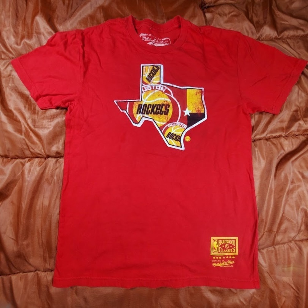 Houston Rockets Medium Mitchell & Ness Hardwood Classics Hometown T-Shirt‎ Red